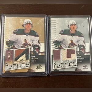 Jakob Chychrun Jersey Patch Lot Of 2, #24/35, Upper deck, Hockey Cards AF-JC